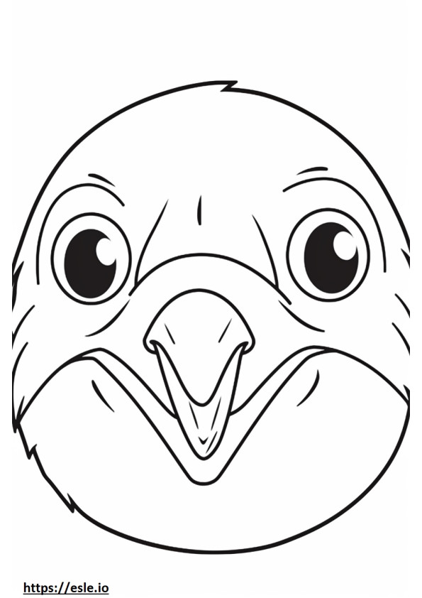 Fairy-Wren face coloring page