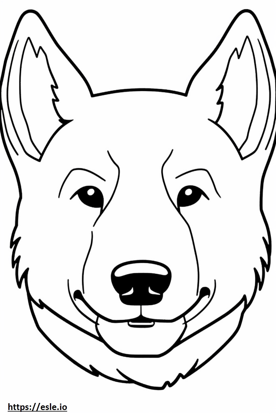 Huskita Face 2 Coloring Page