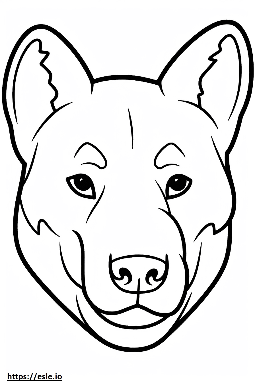 Huskita Face Coloring Page