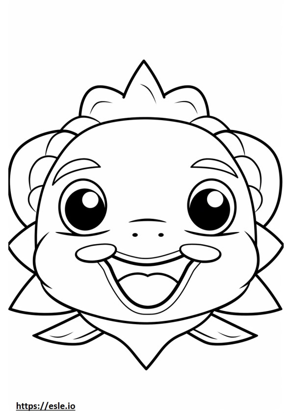 Toadfish Kawaii coloring page