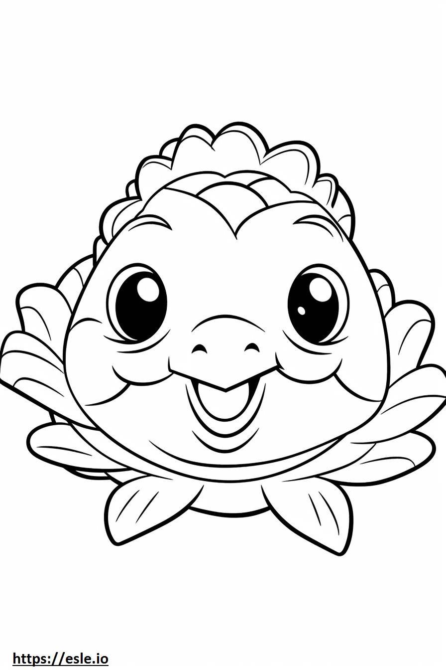 Toadfish Kawaii coloring page