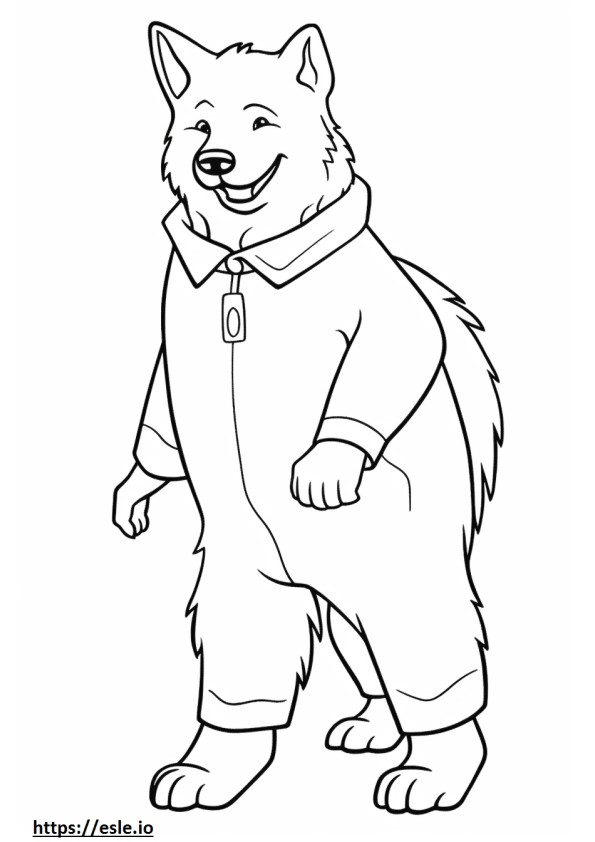 Huskydoodle full body coloring page