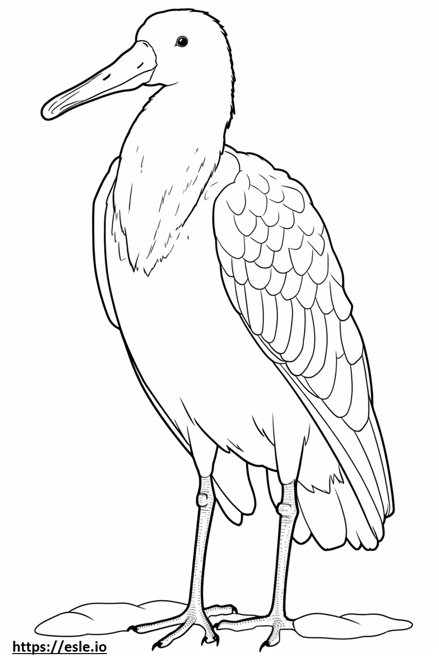Dibujo para colorear de Espátula Rosada cuerpo entero gratis