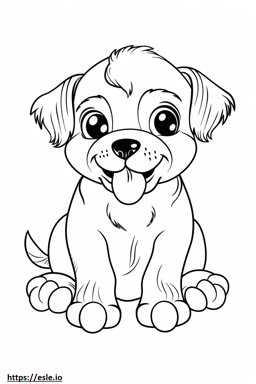 Söpö kawaii pentu värityskuvat