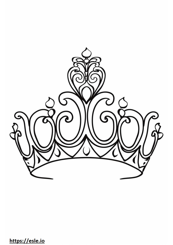 Koningin kroon kleurplaat makkelijk