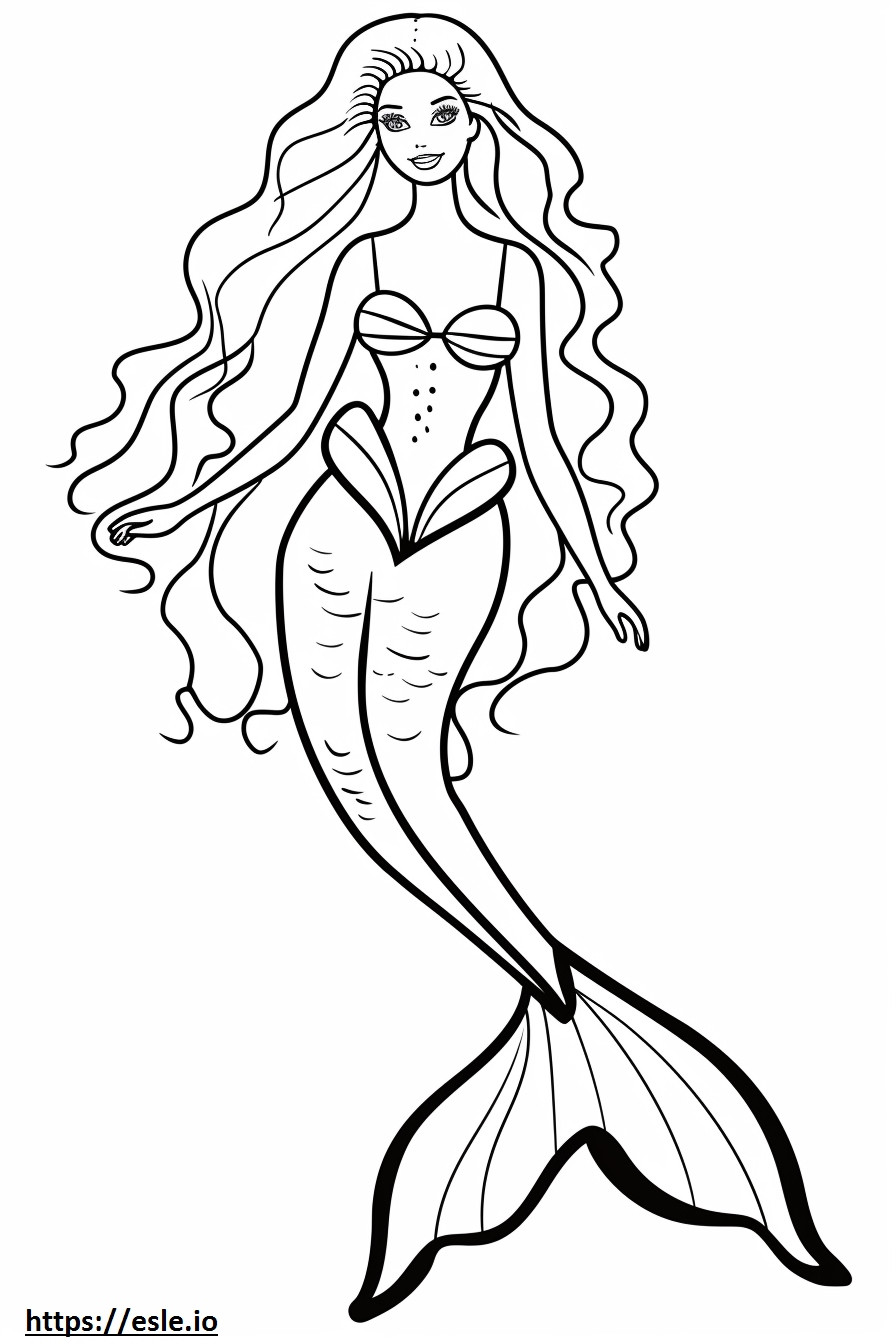 Barbie in a mermaid tale coloring page