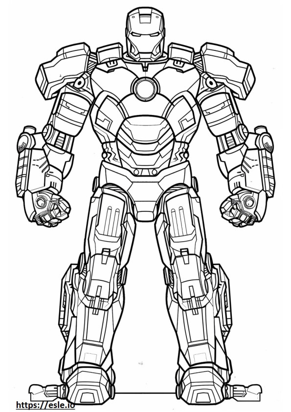 Hulkbuster mașină de război desen de colorat
