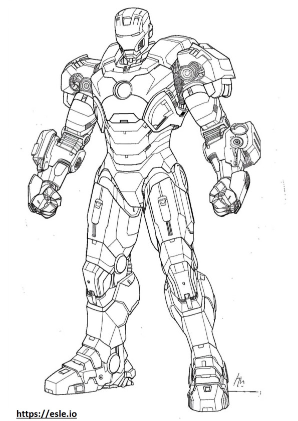 Hulkbuster mașină de război fisa de colorat