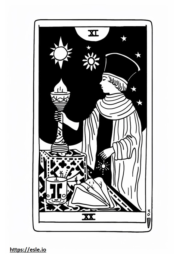 Tarot boyama sayfası