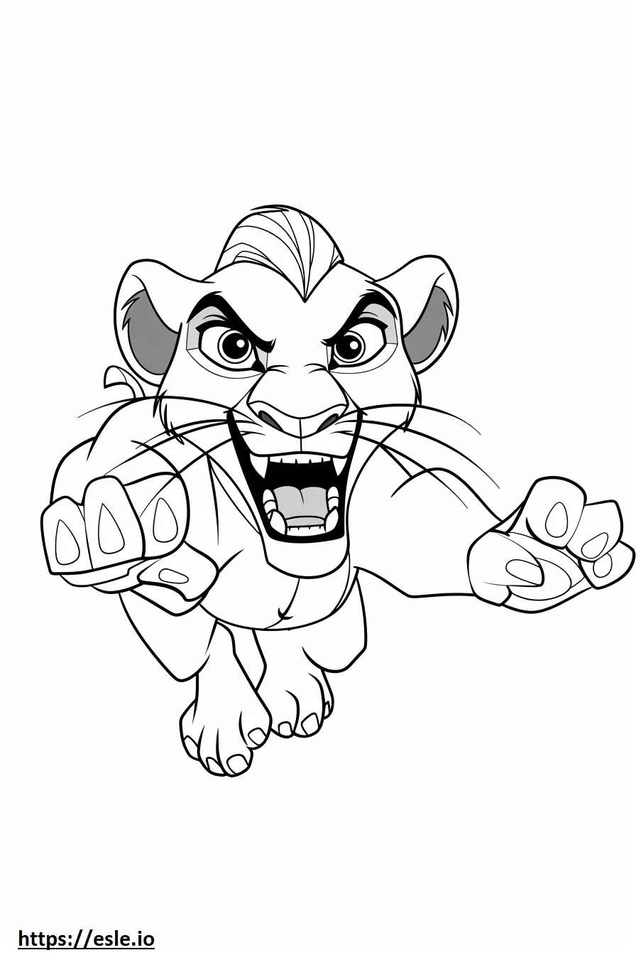 Lion guard kion roaring for coloring