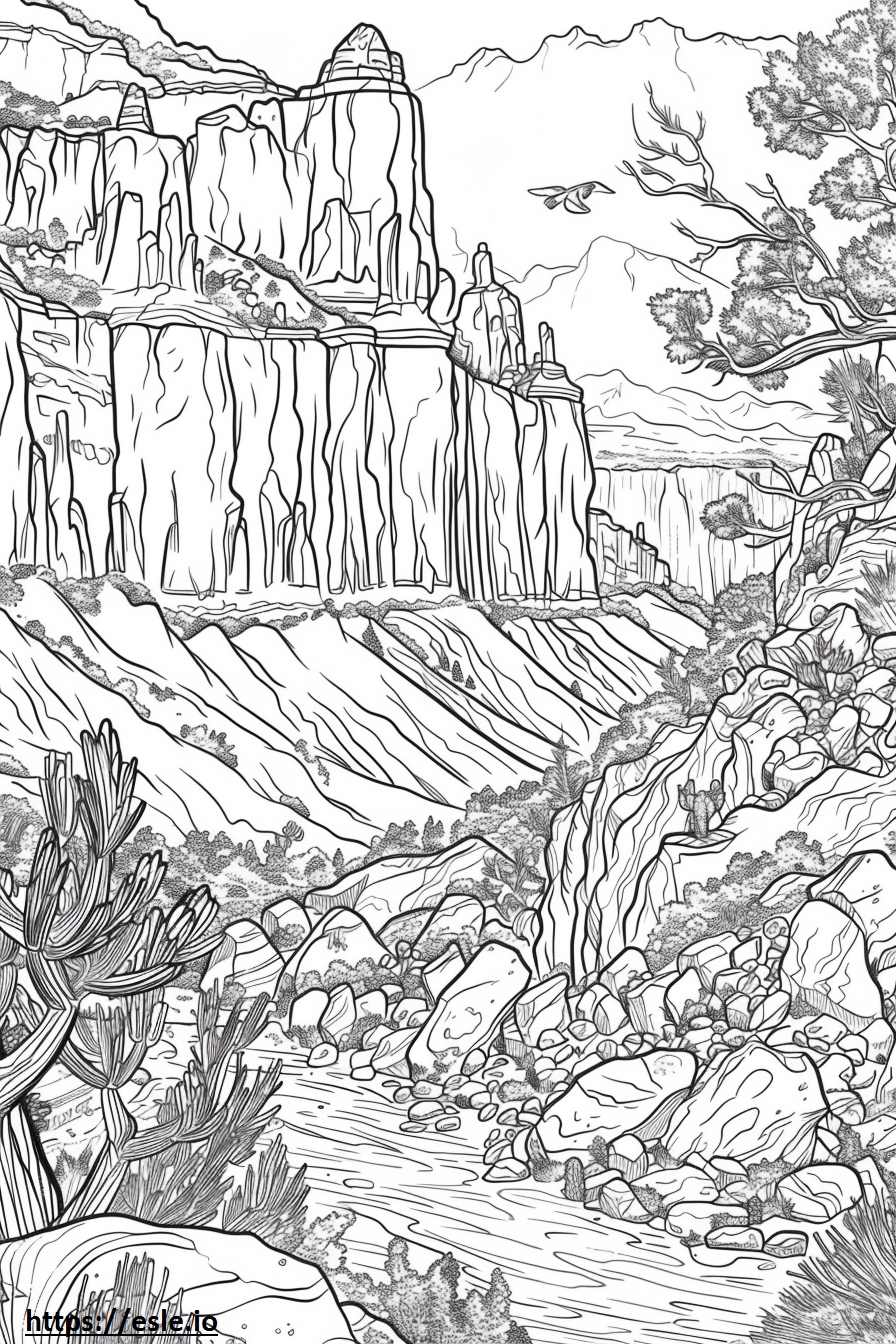Colorado Springs to Page AZ Coloring Page