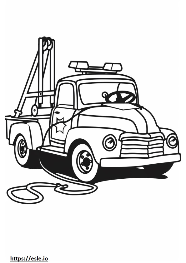 Tom the tow truck coloring page
