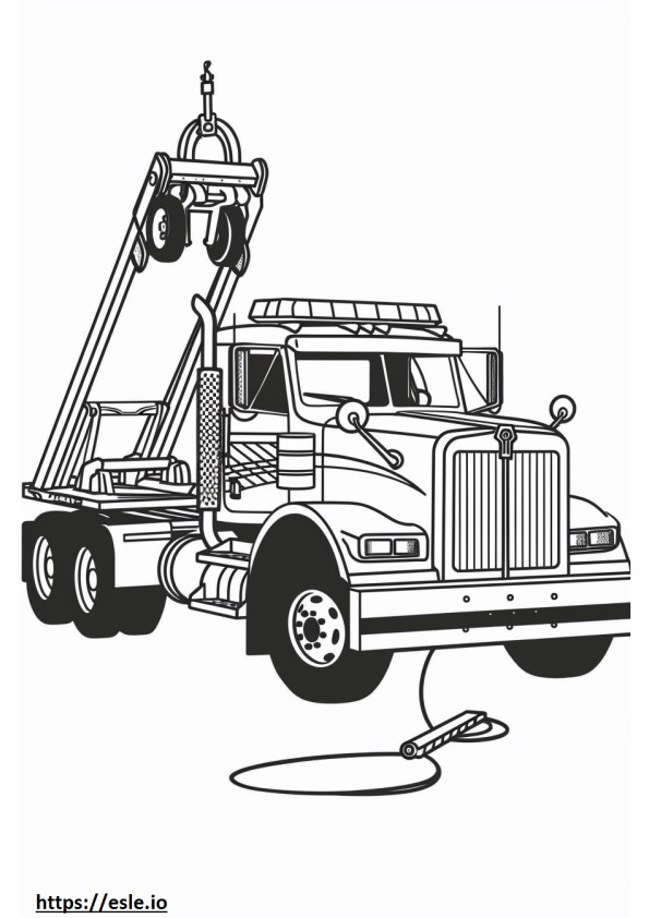 Tom the tow truck for coloring