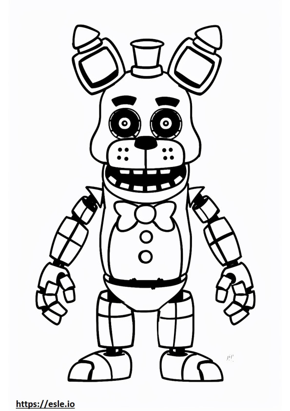 Toy bonnie fnaf coloring page