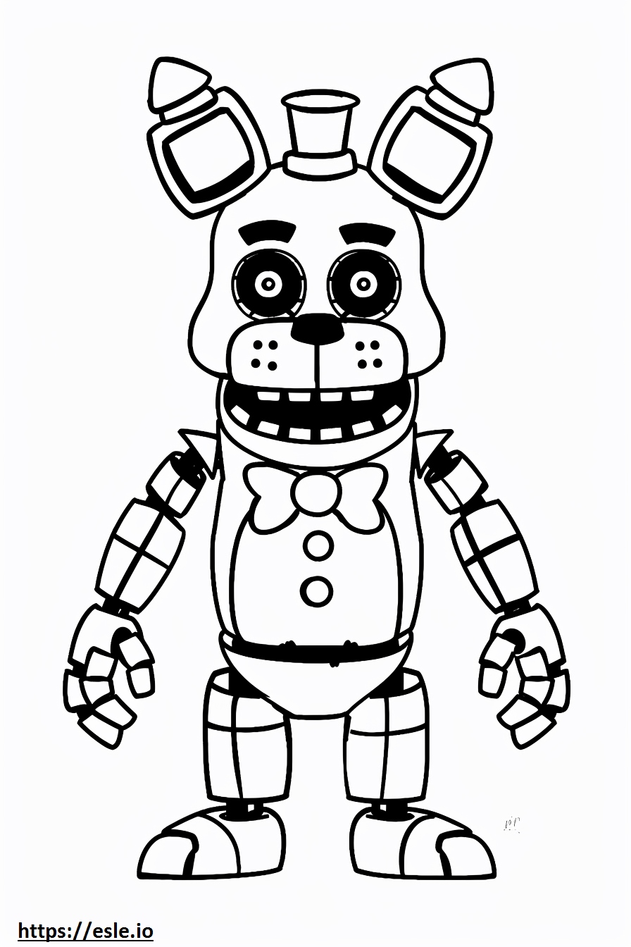 Toy bonnie fnaf coloring page
