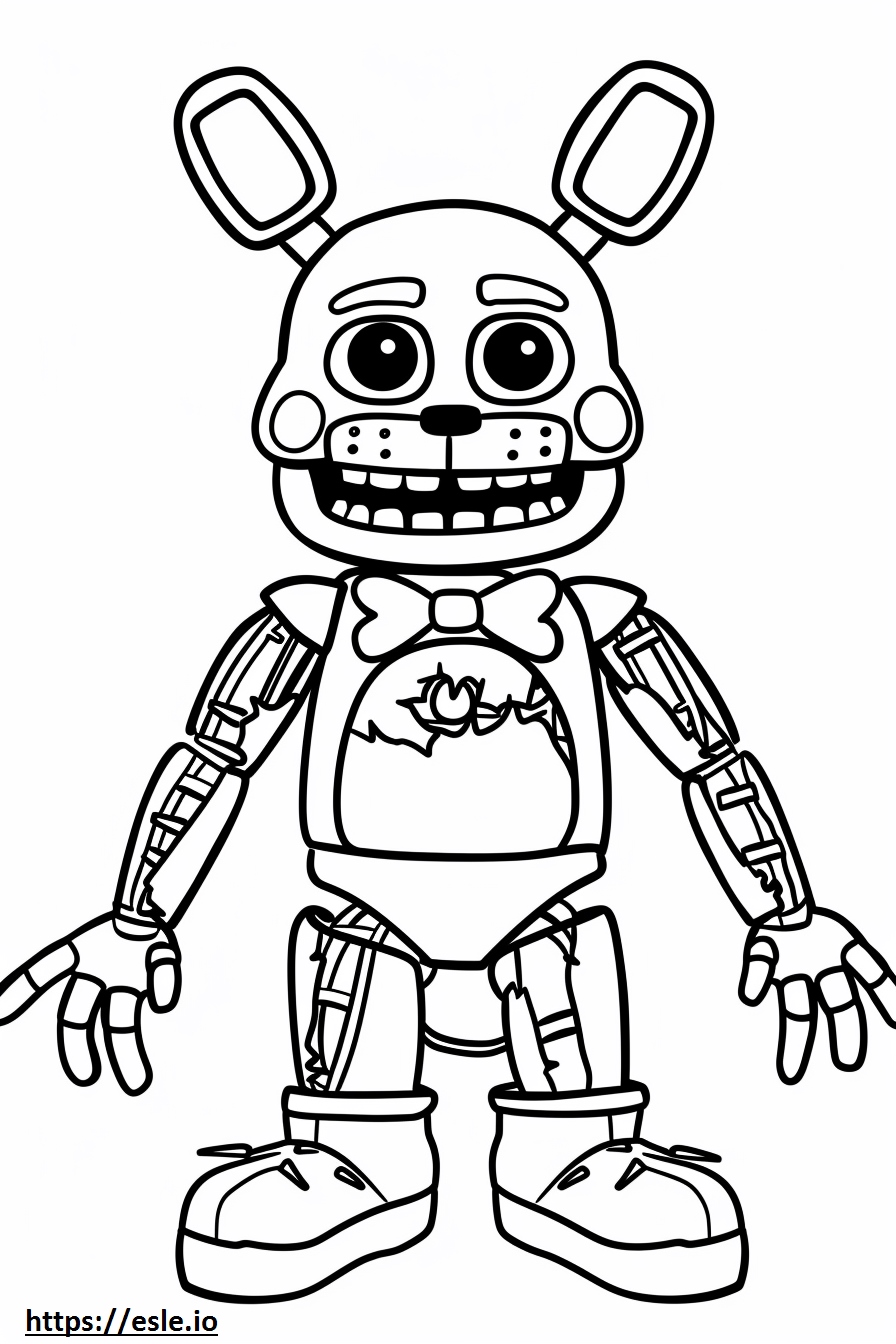 Toy bonnie fnaf coloring sheet