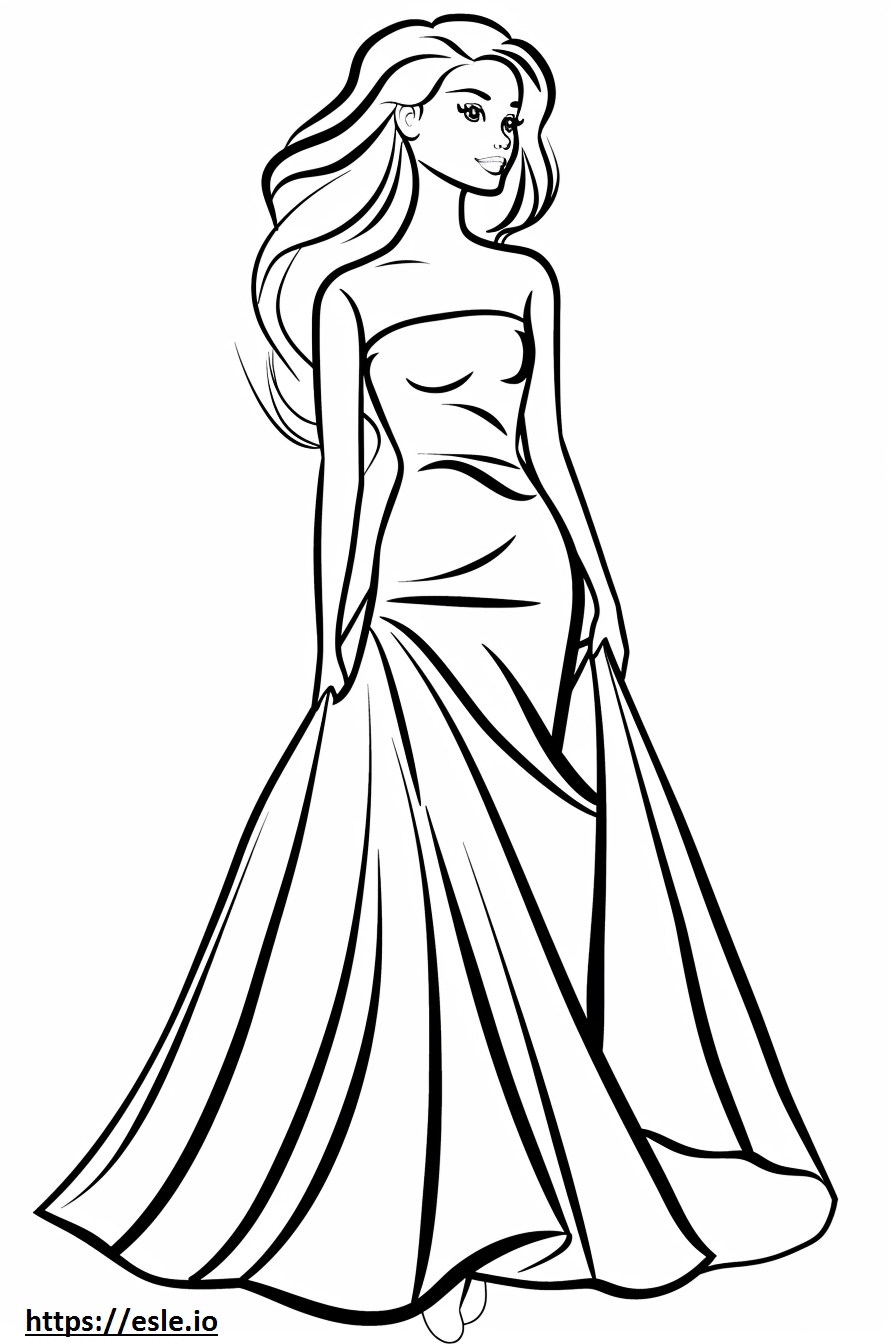 Logo Barbie fisa de colorat