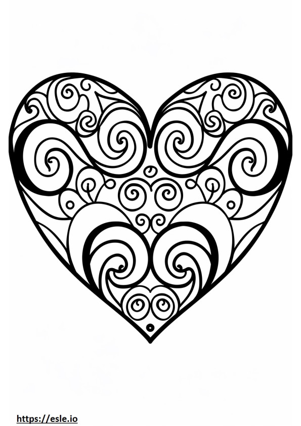 Fancy heart free printable