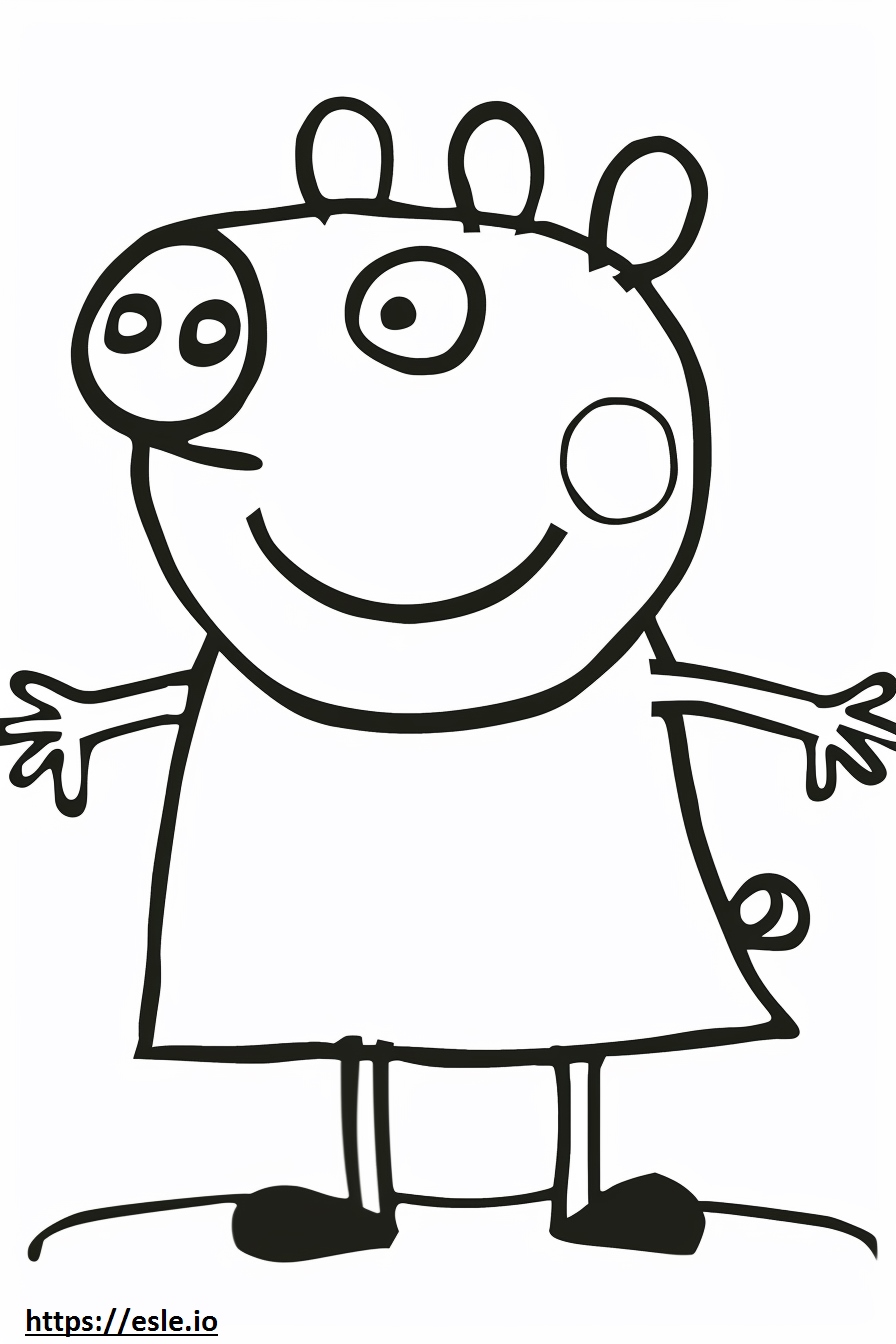 Peppa Pig Coloring Page - Free Printable PDF