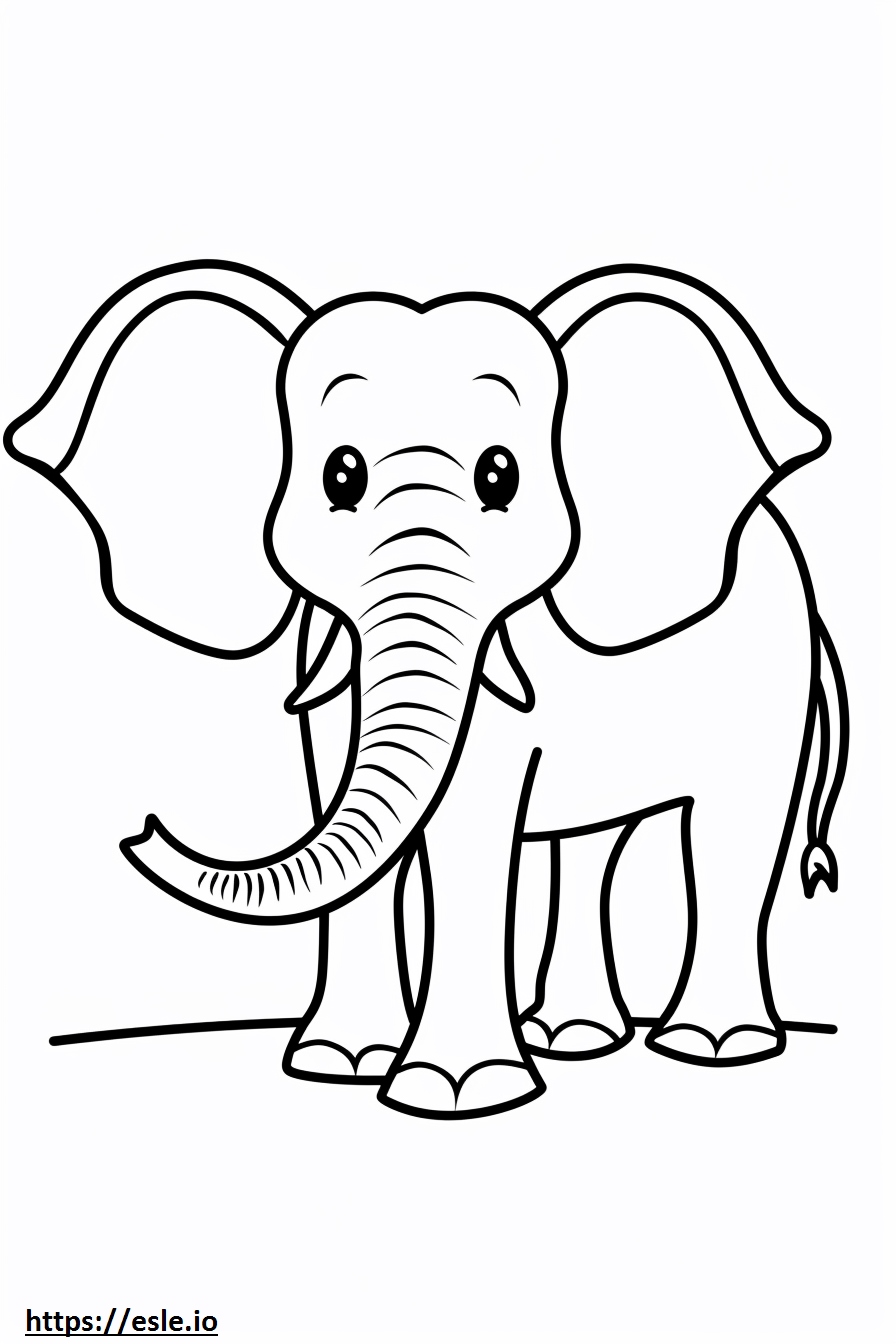 Asian Elephant Coloring Page for Kids - Free PDF