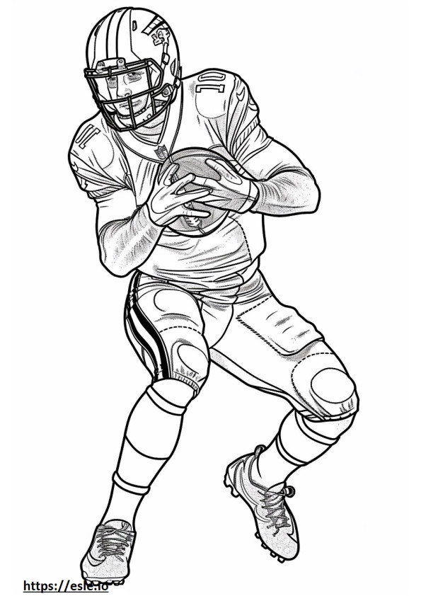 Realistic football player free printable
