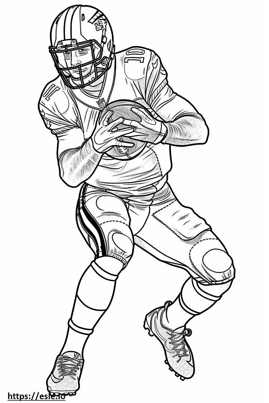 Realistic football player free printable