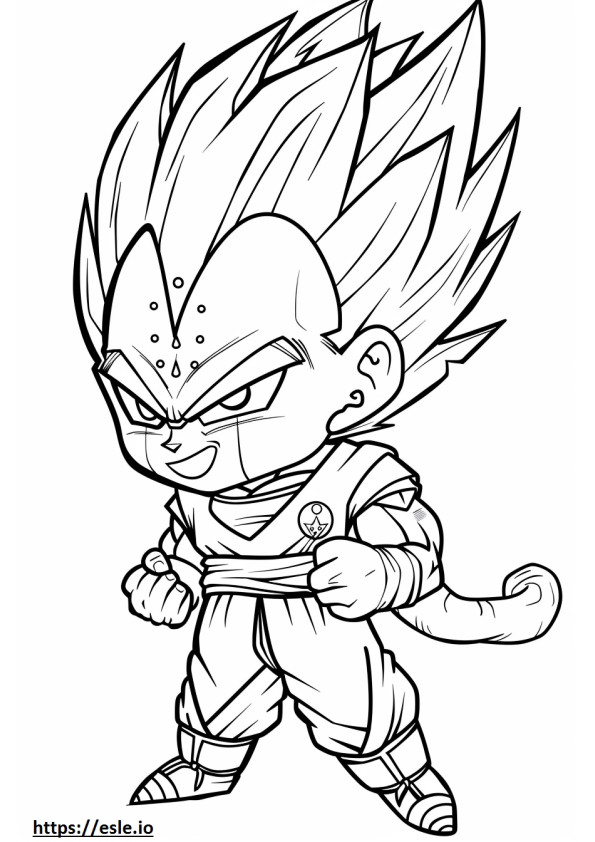 Dragon ball super vegeta coloring page