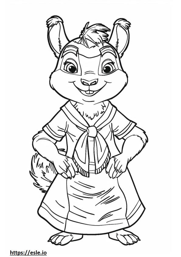 Alvin and the chipmunks brittany coloring sheet