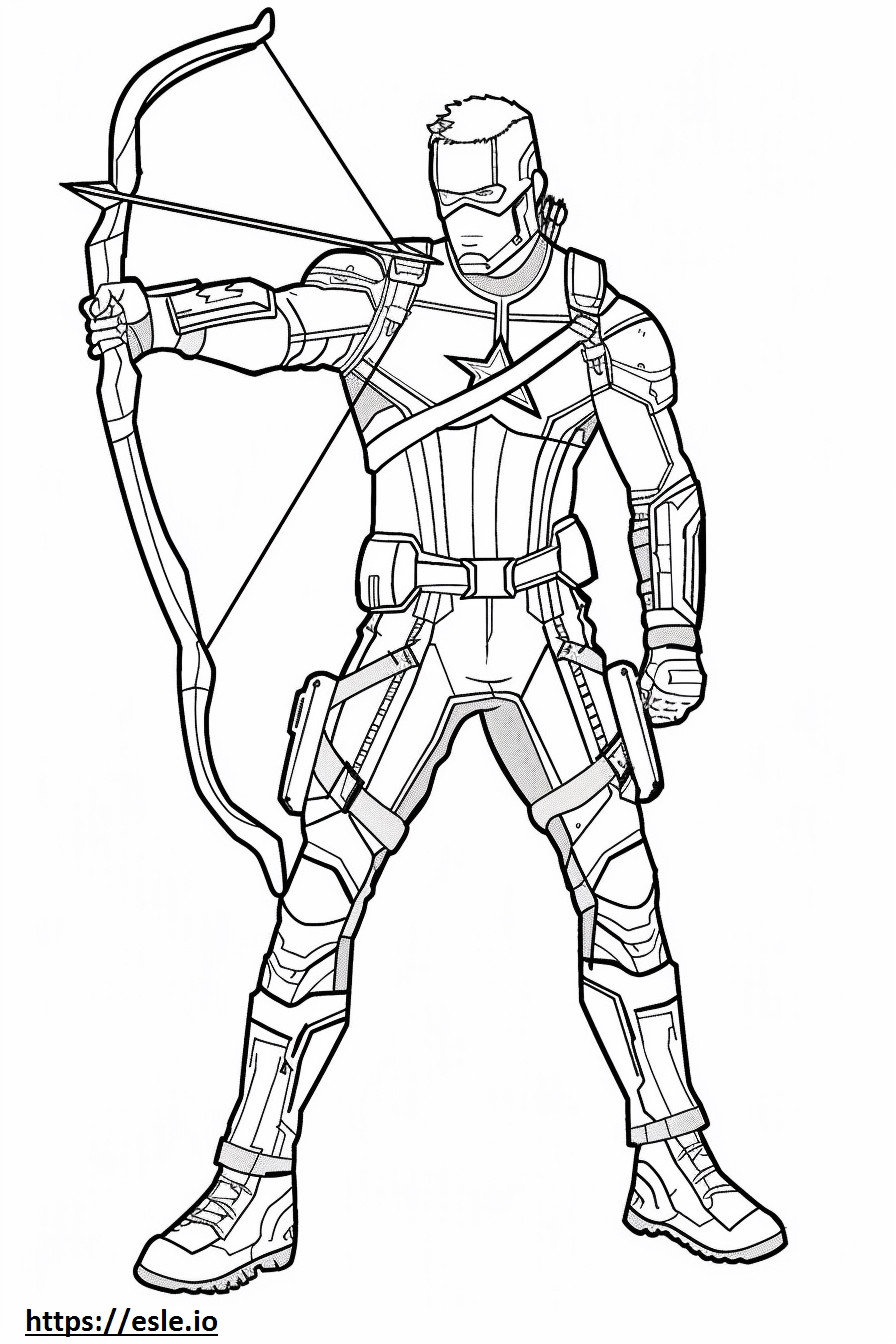 Marvel hawkeye coloring page