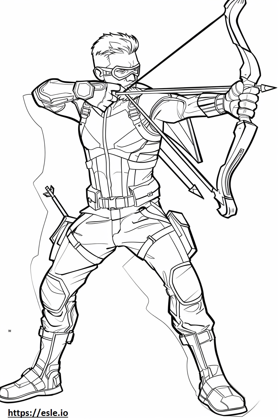 Marvel hawkeye for coloring