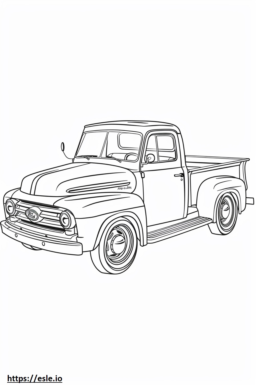 Old Ford Truck Coloring Page - Free Printable