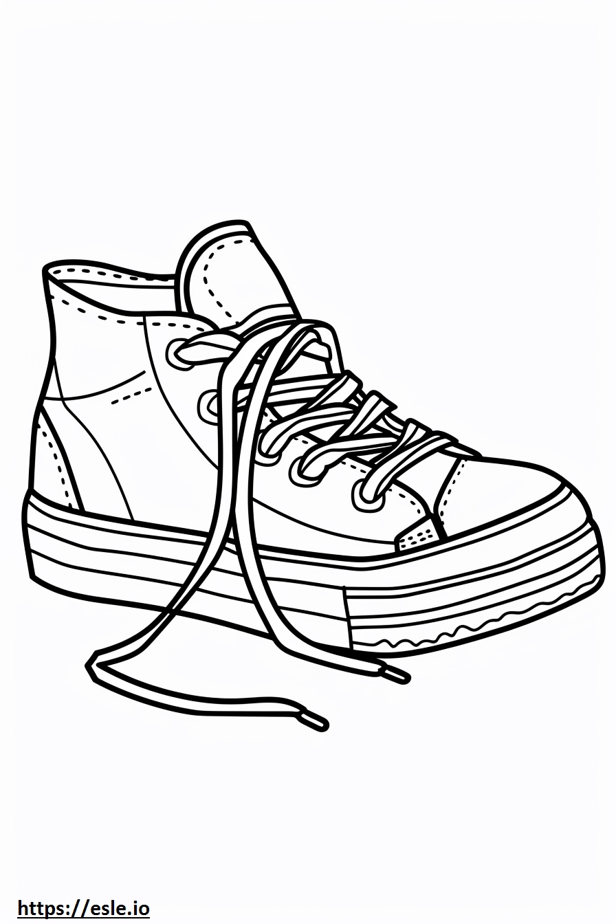 Shoe coloring sheet