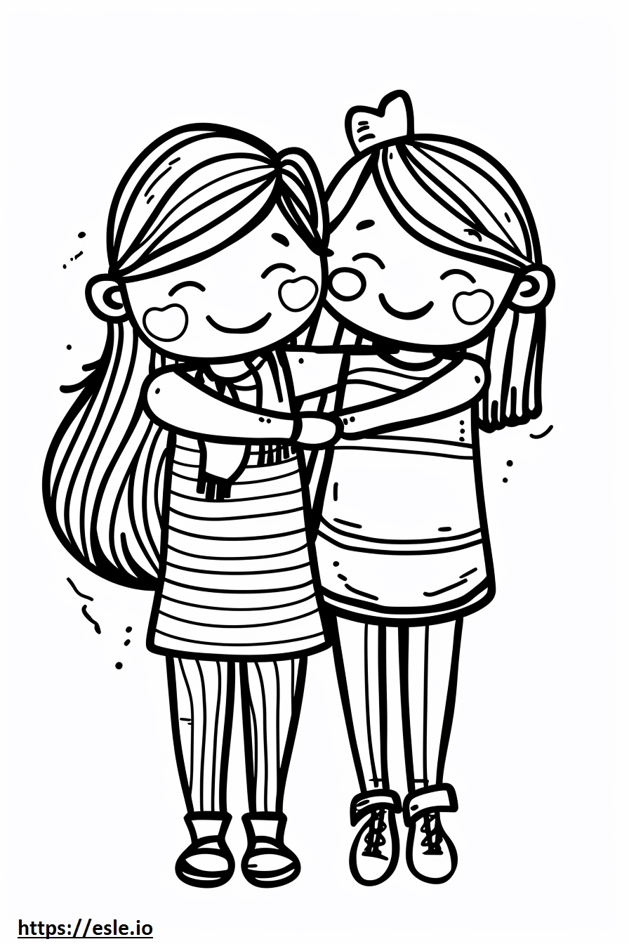 Bff bester Freund ausmalbild zum ausdrucken