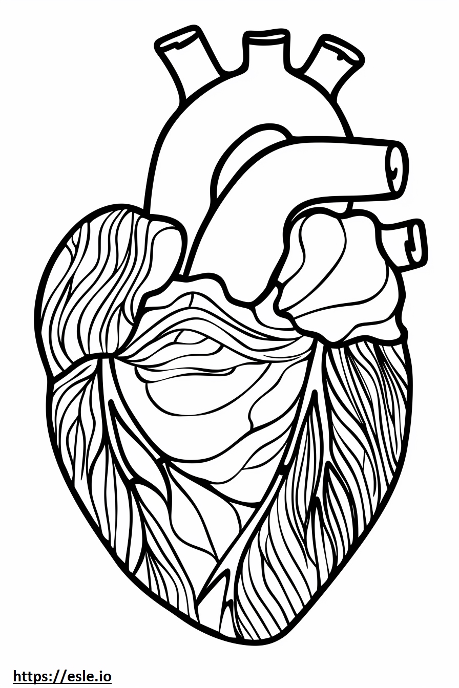 Sacred heart for coloring