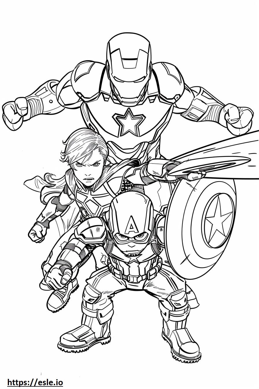 Marvel Avengers Coloring Page - Free Printable Superhero Art