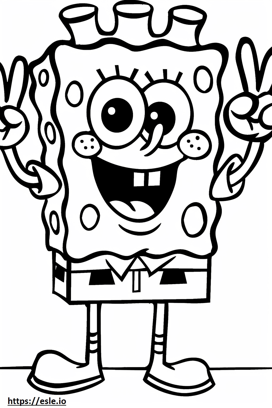 Spongebob-Bob ausmalbild für kinder