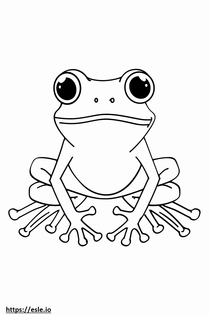 Katak Sederhana Gambar Mewarnai Gratis untuk Cetak