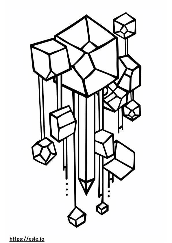 Diamond minecraft for coloring