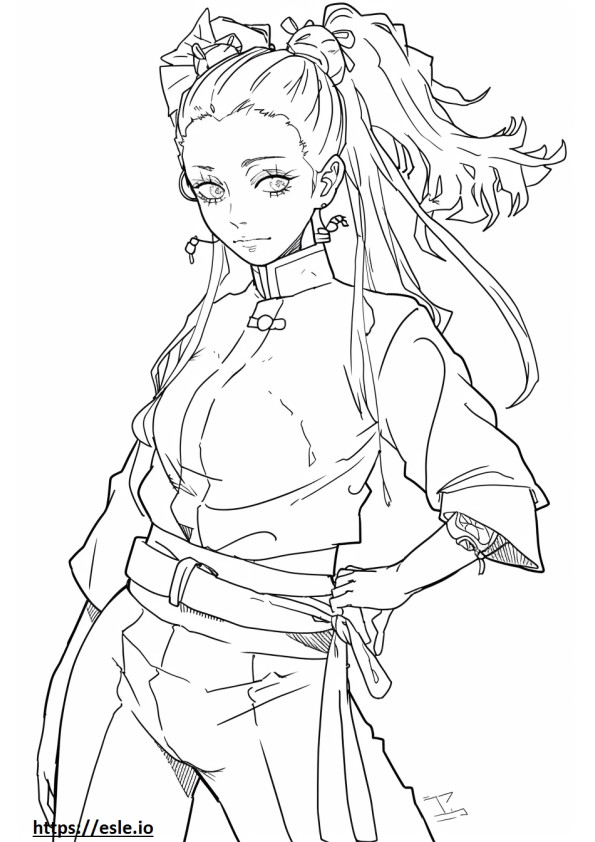 Nezuko shinobu coloring page