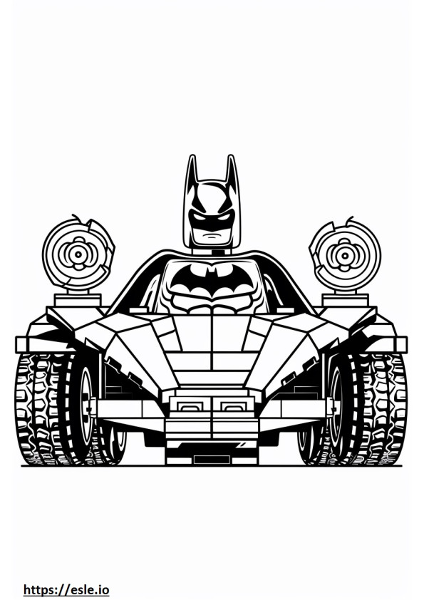 Lego batman batmobile mewarnai gambar