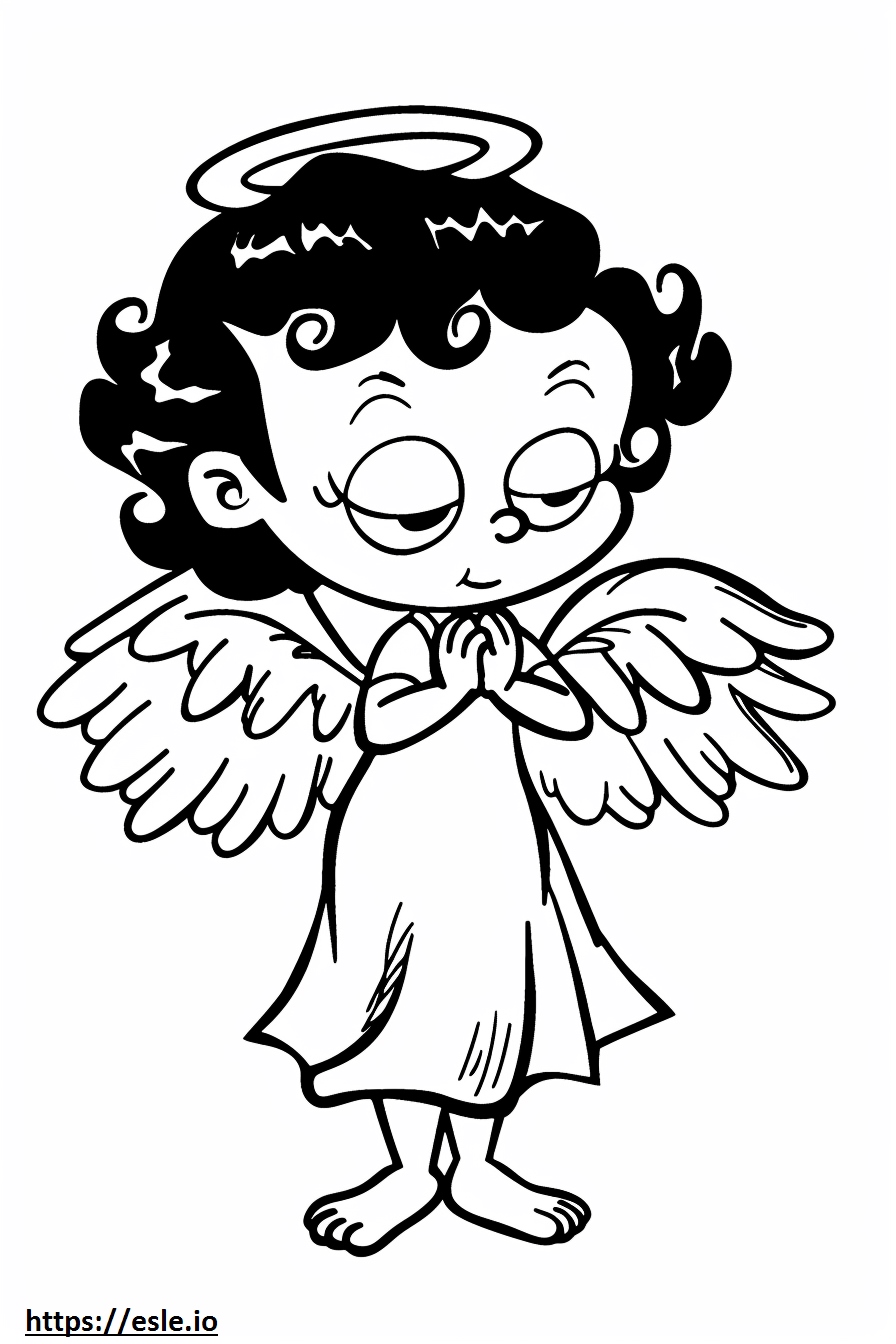 Angel Betty Boop Coloring Page - Free Printable PDF
