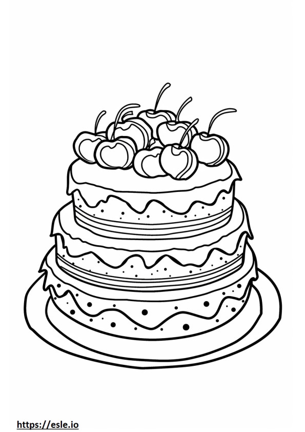 18 cake coloring page