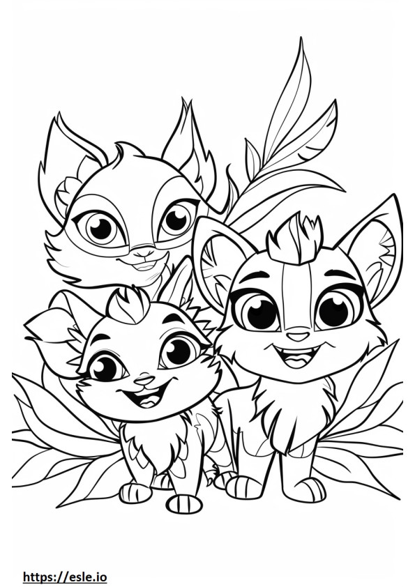 Cute enchantimals for coloring