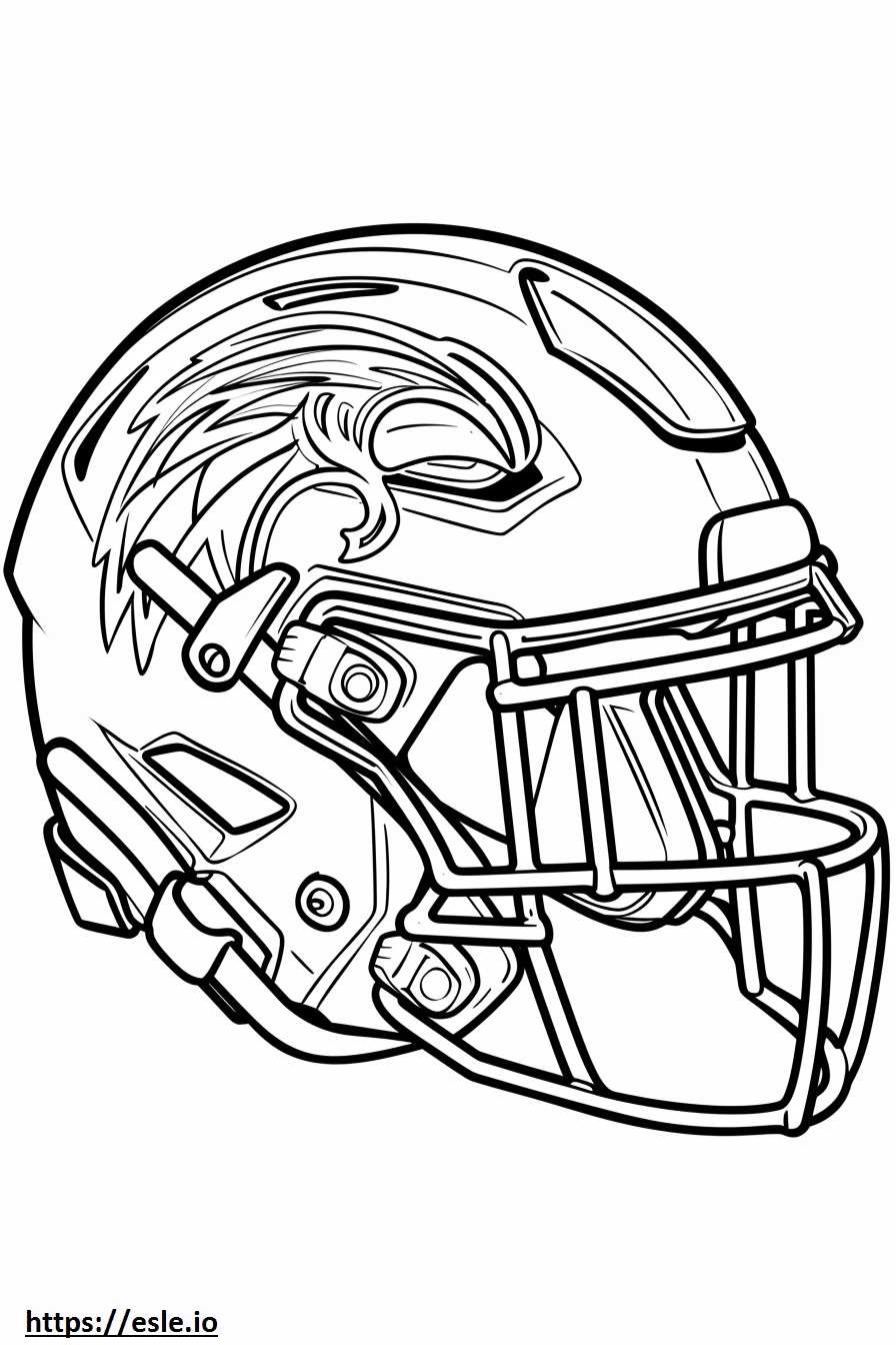 ファルコンズのヘルメット 塗り絵