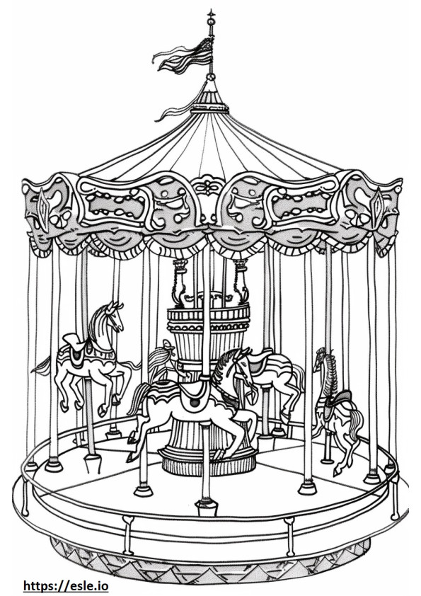 Carrossel desenho para colorir