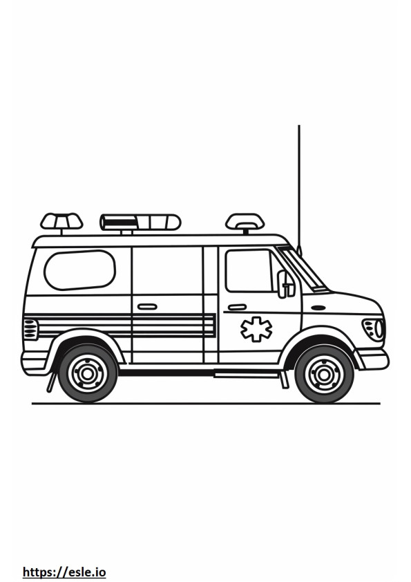 Ambulans paramedis mewarnai gambar