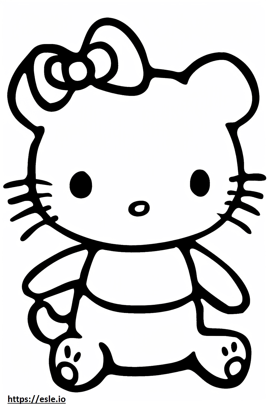Hello kitty cinnamoroll coloring sheet