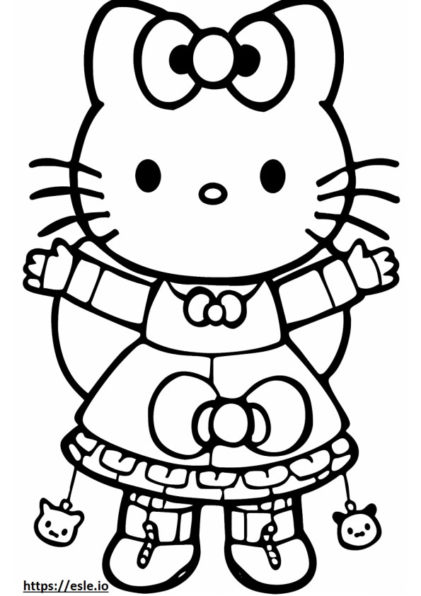 Hello kitty cinnamoroll for coloring