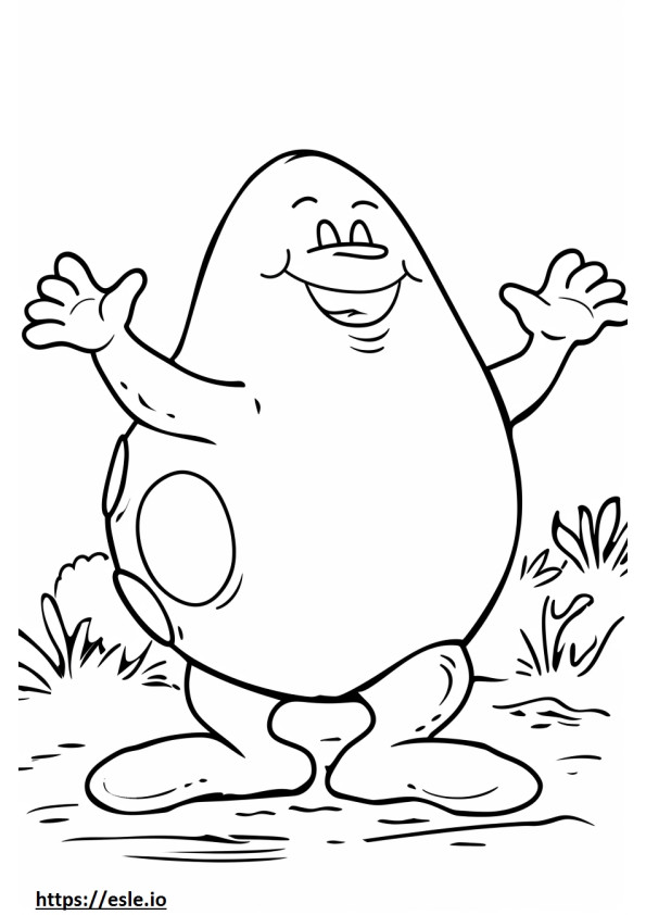 Humpty Dumpty prescolare disegno da colorare