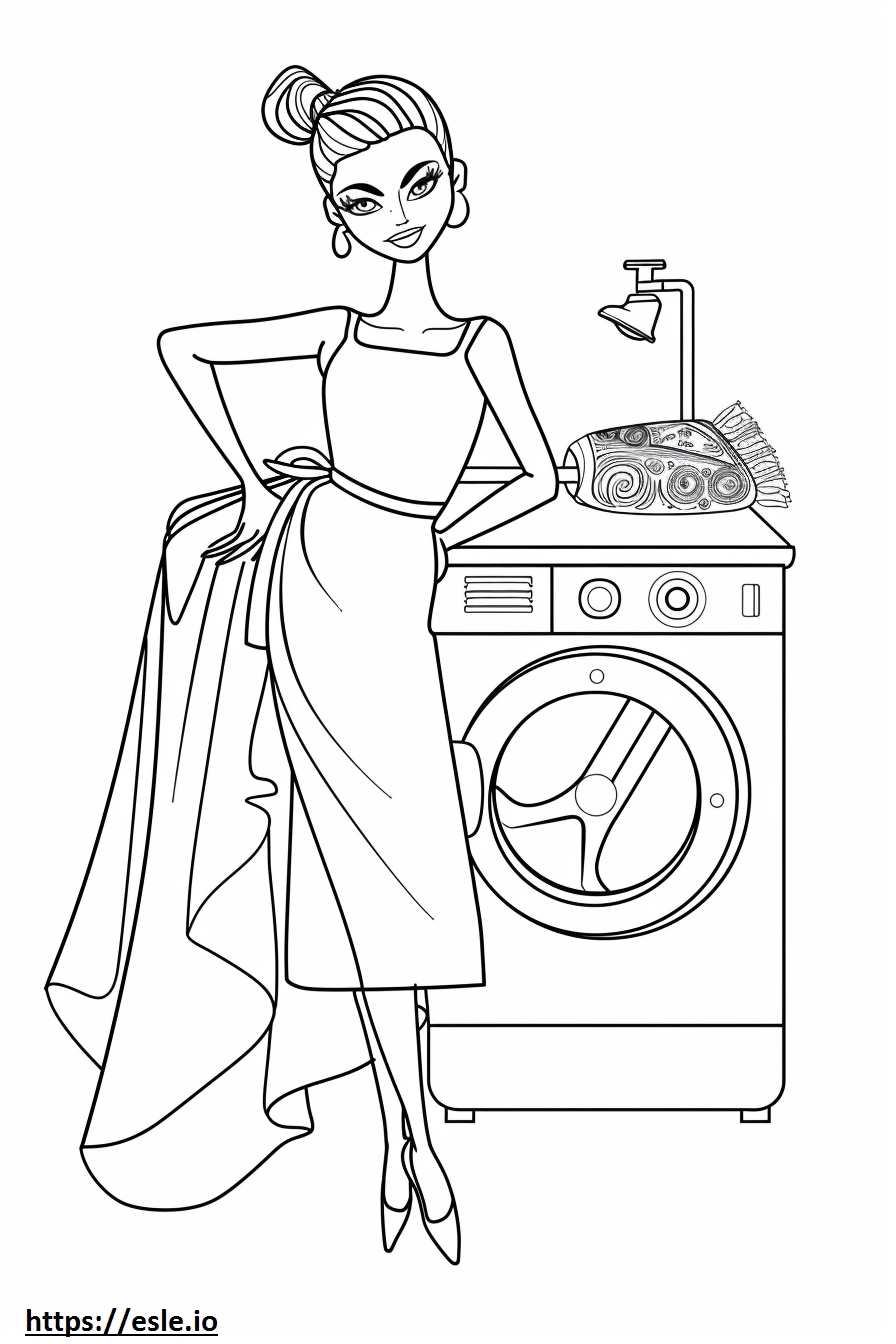 Glamrock mangle coloring page